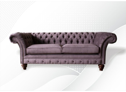 Chesterfield bank Bekleding Klassiek leer Stof 3-zits Bank Driepersoons
