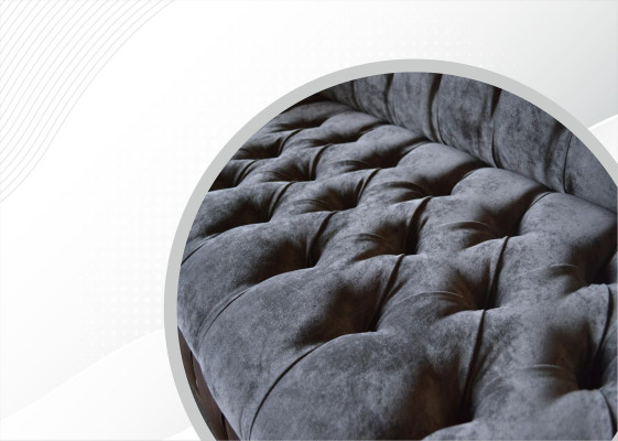 Chesterfield 3-zits woonkamerbank bank bekleding zitting textiel stof