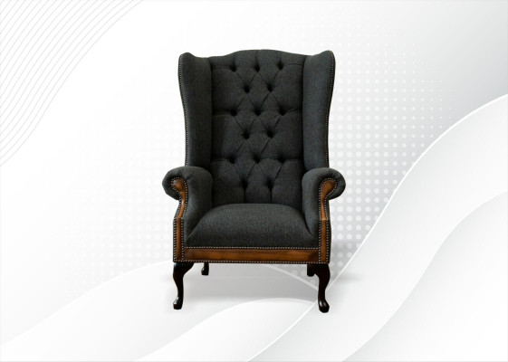 Stoel 1x Woonkamer Gestoffeerde Fauteuil TV Lounge Textiel Zit Fauteuil