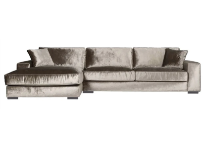 Bruine hoekbank van stof Woonkamer Design Bankstellen Bekleding Bank Banken Italiaans
