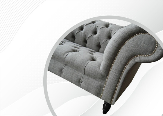 Chesterfield 3-zits designbank gestoffeerde banken banken stof textiel