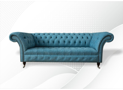Chesterfield Bank Bank Bekleding 3 Zits Decor Banken Zit Set Sofas
