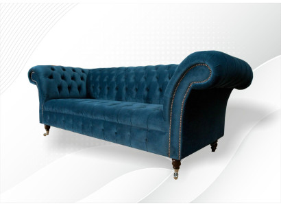 Chesterfield Bank Zitsbank Moderne Bekleding Zitcombinatie Textiel