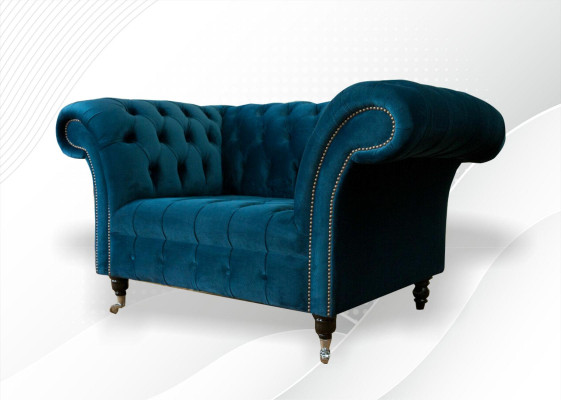 Chesterfield Bank Zitsbank Moderne Bekleding Zitcombinatie Textiel