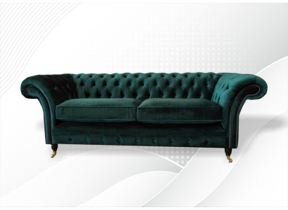 Klassieke Chesterfield bank Beklede Sofa Sofas Fluweel 3-zits Chester