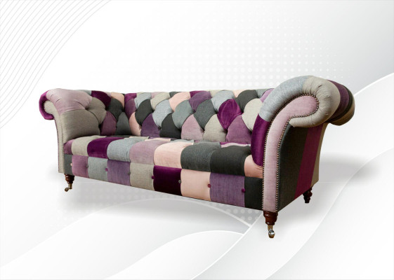Chesterfield 3-zits Designer meubels Nieuw Modern Ontwerp Textiel Woonkamer Banken