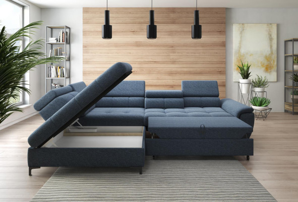 Hoekbank L-vorm Bank Bank Ontwerp Bekleding Slaapbank Textiel Bedfunctie Textiel
