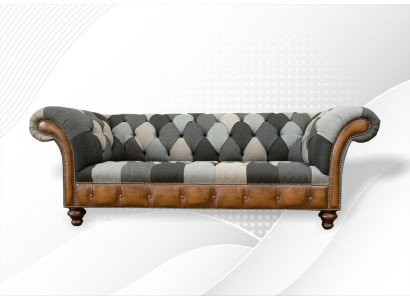 Chesterfield Meerkleurig 3-zitsbank Driepersoons Ontwerp Banken Bekleding Textiel