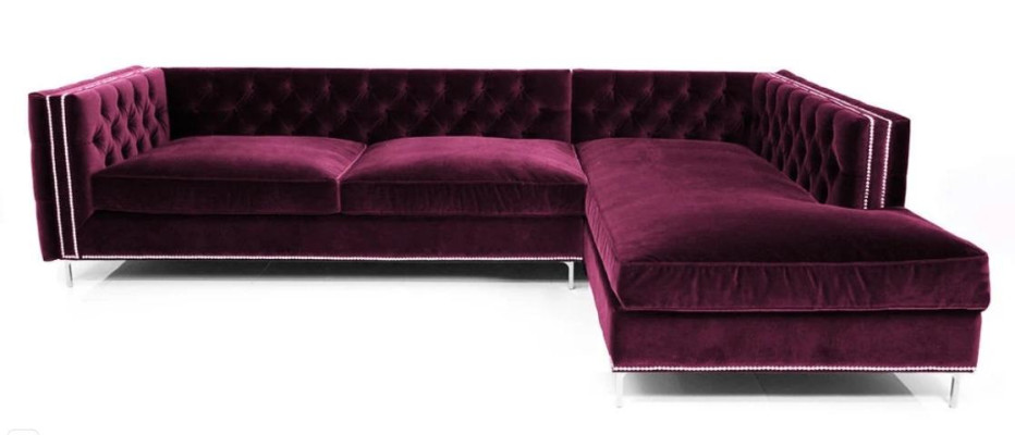 Hoekbank Blauw Woonlandschap XXL Meubelontwerp Bank Hoekopstelling Bekleding Groot Chesterfield.