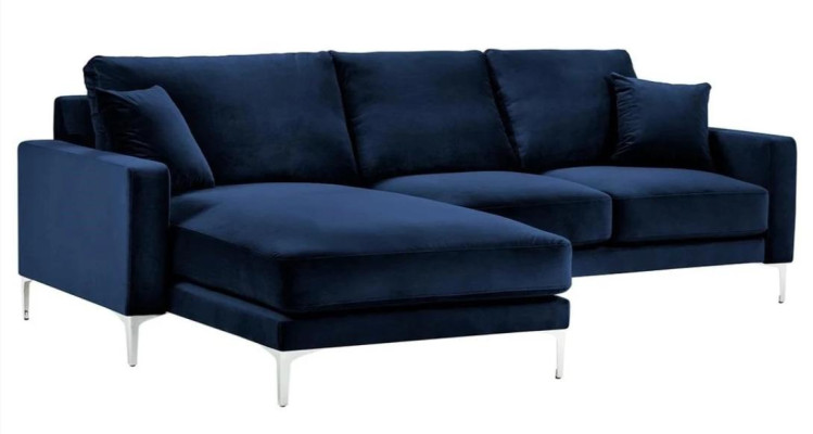 Hoekbank Blauw Woonlandschap Bank Hoekbank Bekleding Italiaanse Meubels Ontwerp