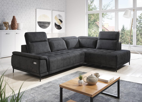 Automatische hoekbank L-vorm bank woonlandschap set design sofa stof