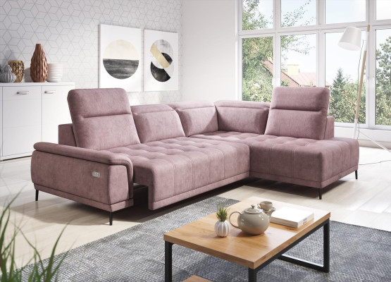 Automatische hoekbank L-vorm bank woonlandschap set design sofa stof