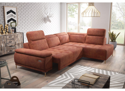 Stof L-vorm bank woonlandschap hoekbank set modern design decor bank