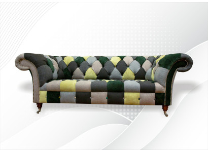 Chesterfield 3-zits bank met meerkleurig woonkamerdesign banken bank ontwerper meubels