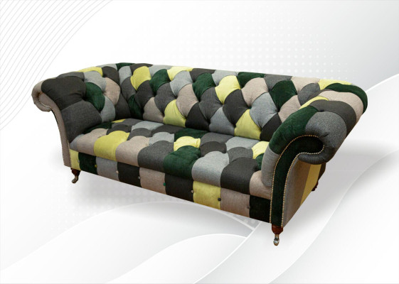 Chesterfield 3-zits bank met meerkleurig woonkamerdesign banken bank ontwerper meubels