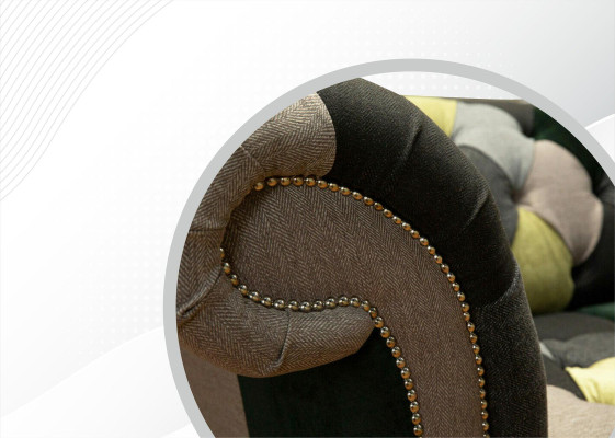Chesterfield 3-zits bank met meerkleurig woonkamerdesign banken bank ontwerper meubels