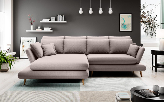 Stof L-vorm bankstel woonlandschap hoekbank bank modern ontwerp beige bank banken