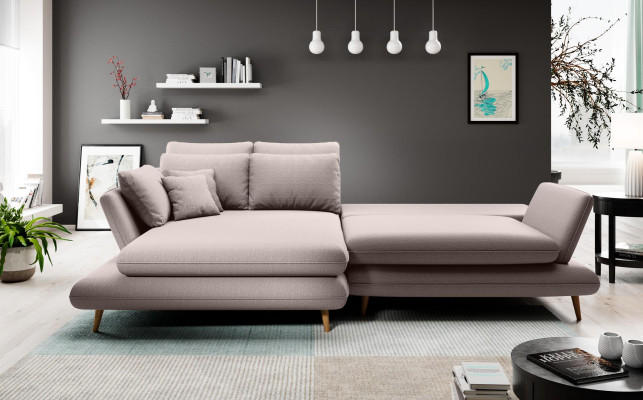Stof L-vorm bankstel woonlandschap hoekbank bank modern ontwerp beige bank banken