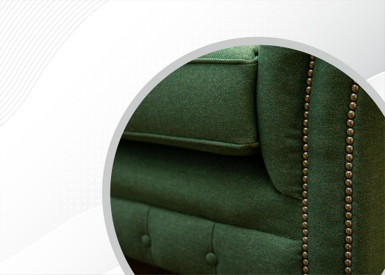 Chesterfield 4-zitter Donkergroene Woonkamer Designbank Grote Stoffen Bank