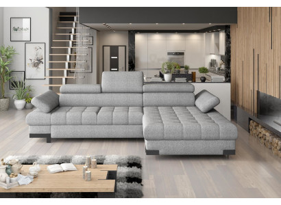 Ontwerp hoekbank L-vorm met slaapfunctie bank leder textiel bank multifunctioneel stof