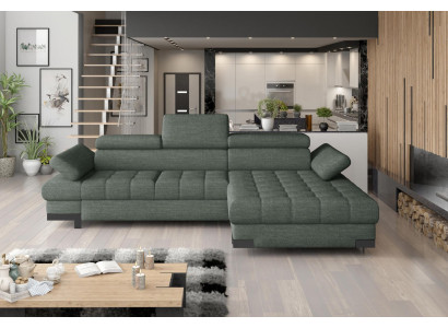 Hoekbank Bank Bankstel Woonlandschap Textiel Hoekbanken Groen L-vorm Bankstellen