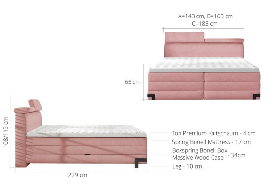 Ontwerpersbed Slaapkamerbedden Textiel Hotel Luxe Gestoffeerd Boxspring Bed Meubels