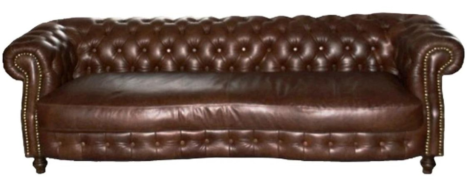 Chesterfield bruine hoekbank bank bank gestoffeerde hoekbank woonkamer