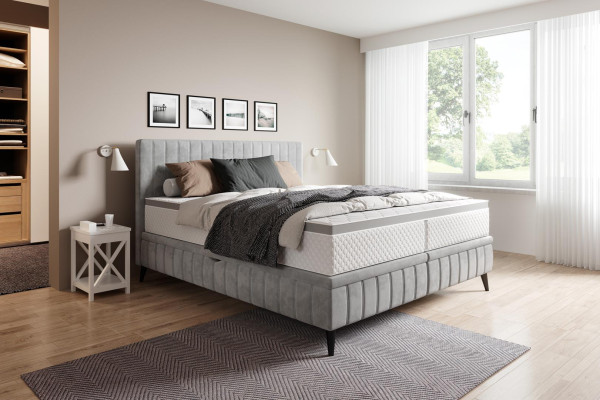 Tweepersoons slaapkamer houten 180x200 bed Klassiek gestoffeerd bed Luxe boxspringbed
