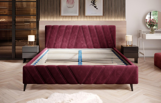 Luxe bed design textiel bedden gestoffeerd hotel 180x200cm slaapkamer meubels fluweel.