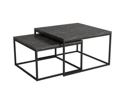 Designer set 2x salontafel bijzettafel woonkamertafel