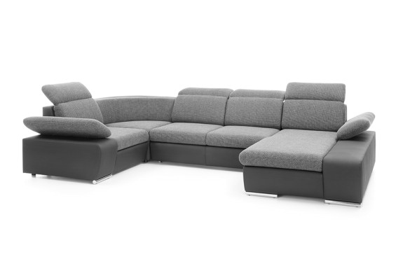 Hoekbank U-vorm Bank Woonlandschap Set Bekleding Slaapfunctie Ontwerp