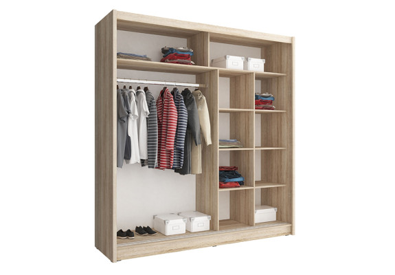 Multifunctionele plankenkastopslagkasten 200 cm