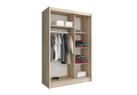 Multifunctionele kast 150cm opbergrekken kledingkast garderobe