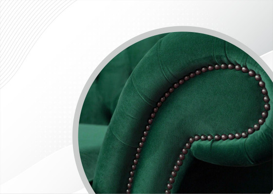 Chesterfield 3-zits Groen Woonkamer Modern Design Bankstellen Bank Originele Stof