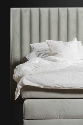 Slaapkamerset Bed Nachtkastje 3-dlg Ontwerp Modern Luxe Bedden Grijs