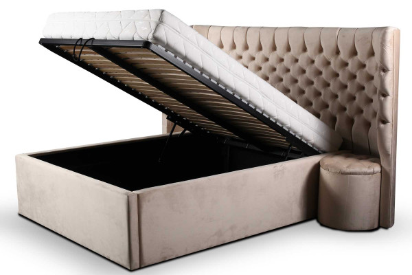 Bed nachtkastje 3 delig slaapkamer set luxe compleet meubilair nieuw