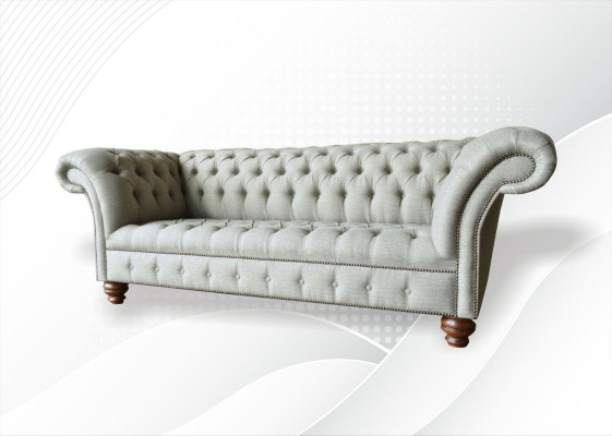 Chesterfield 3-zits woonkamer Modern Lichtgrijs Bankstel Bank Nieuw Creatieve Stof