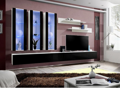 Luxe woonkamer wandmeubel houten meubels woonkamer wandplank designer hangende vitrine Nieuw