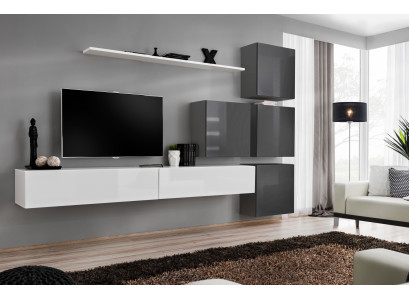 Weiß Tv-standaard houten meubel set compleet woonkamer set modern.