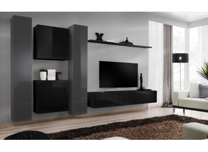 Ontwerper zwarte woonkamer meubels Nieuwe woonwand TV-standaard set meubels sideboard
