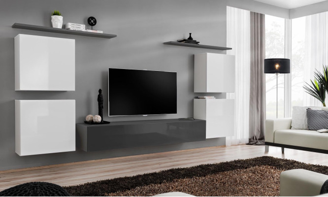 Ontwerp woonwand luxe inrichting compleet wandplank houten meubels wandkast