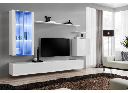 Wandmeubel 7-delig 2x hangende kast Designmeubels Woonkamerstijl Modern TV-standaard