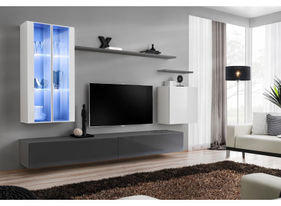 Grijze meubels Woonkamermeubilair Designer houten meubels Luxe stijl Kast Wandkast