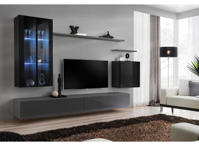 Woonkamerset 3x wandkast TV-standaard woonmeubilair Moderne designerstijl.