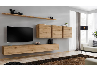 Woonkamer wandmeubel wandkast kast dressoir designer houten meubels bruin