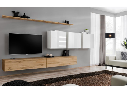 Compleet set wandmeubel Modern TV-standaard Sideboard Inrichting Design Wandplank
