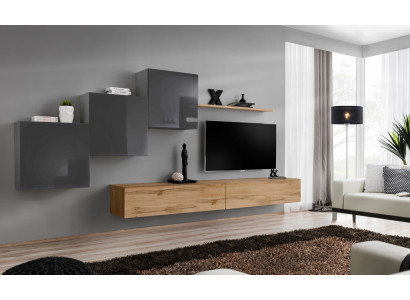 Luxe Wit Designer Moderne Woonkamer Wandmeubel TV-standaard Bruin Woonkamer