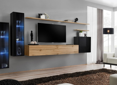 Woonwand Bruin Dressoir Wandkast Designer Woonkamermeubels Tv-standaard.