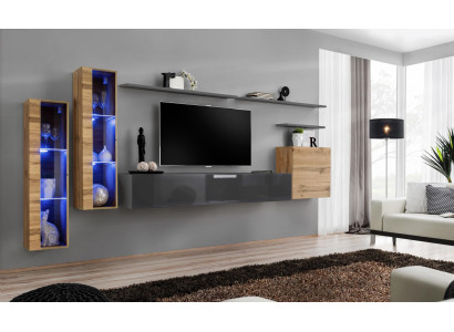 Luxe design meubelset woonkamer dressoir tv-standaard inrichting wandplank
