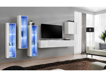 Wit Compleet Design Woonkast Sideboard 4x Kast RTV Laag TV-standaard